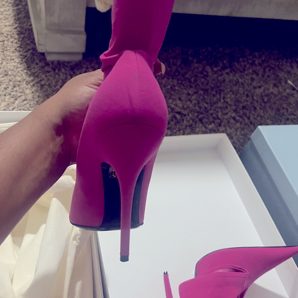 Balenciaga Vibrant Pink Boots Worn Twice :Comes With The Box Also